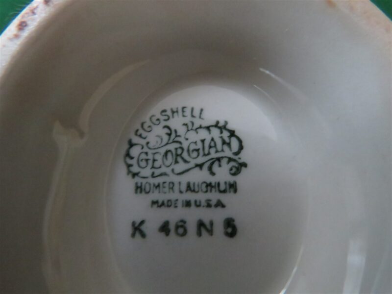 Georgian sugar bowl and creamer Homer Laughlin Eggshell J45 N5 a5