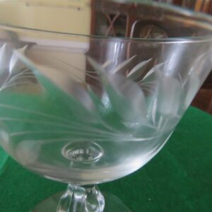 Sherbert Glasses Libbey Glass Etched Wheat Pattern 1- set of 6 glasses 2