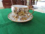 Vintage Royal Sealy Teacup & Saucer Yellow Roses Gold trim. 1