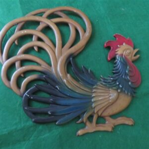 Midwest Cast Aluminum Pair Roosters Fighting Crowing Fowl 2