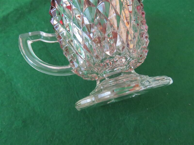 Sugar Creamer & Tray Set  Indiana Glass Diamond Point Ruby Flash 3 Pc. Sugar Creamer & Tray Set - Image 8