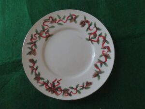 Retroneu Flat Cup & Saucer Holiday Ribbons 2