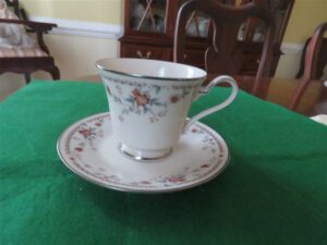 Noritake Footed Cup & Saucer Adagio 7237 Ivory China. 1