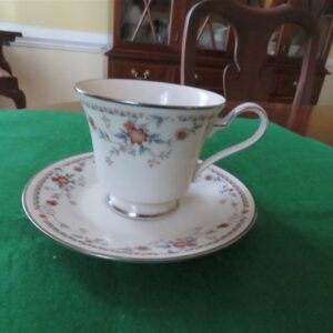 Noritake Footed Cup & Saucer Adagio 7237 Ivory China. 1
