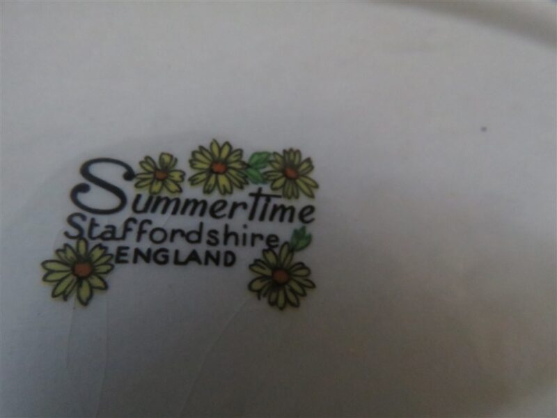 Under Plate For Gravy Boat Relish Dish Summer time pattern by Staffordshire 4