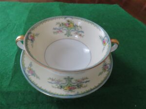 soup cup saucer,double handles,Noritake M 1 2