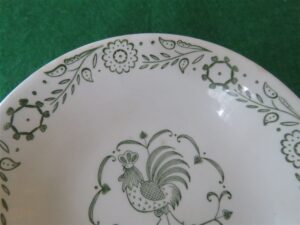 Fruit Dish Green Rooster. 2