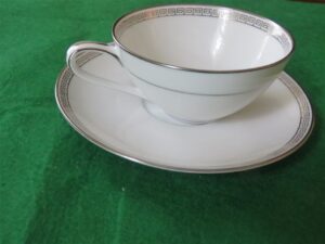 Silver Key Cup and Saucer by Noritake 2