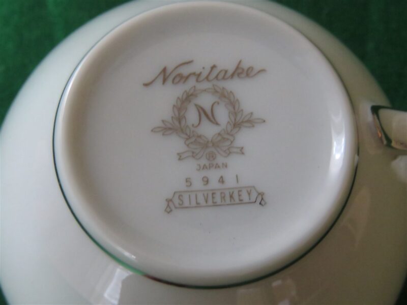 Silver Key Cup and Saucer by Noritake 10