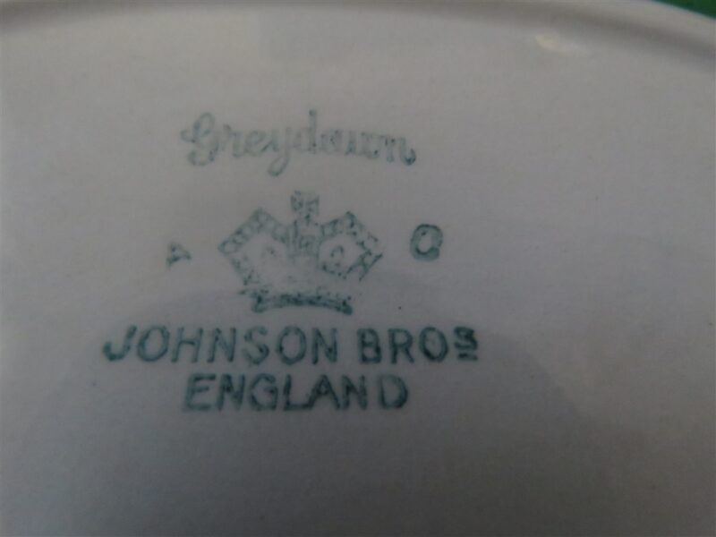 Johnson Brothers Oval Serving Bowl Greydawn Blue Scalloped rim. 4