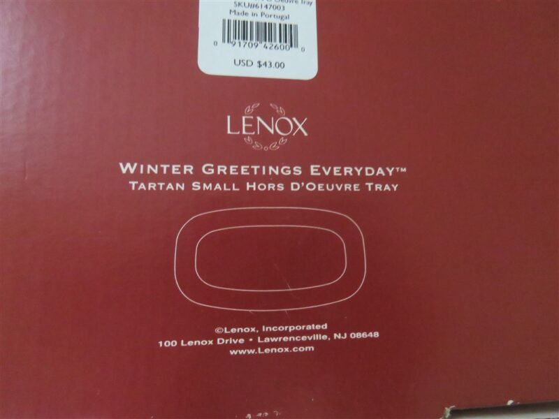 Lenox Winter Greetings Tartan 14" Hors d'Oeuvre Tray 3