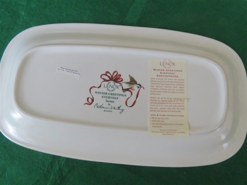 Lenox Winter Greetings Tartan 14" Hors d'Oeuvre Tray 7