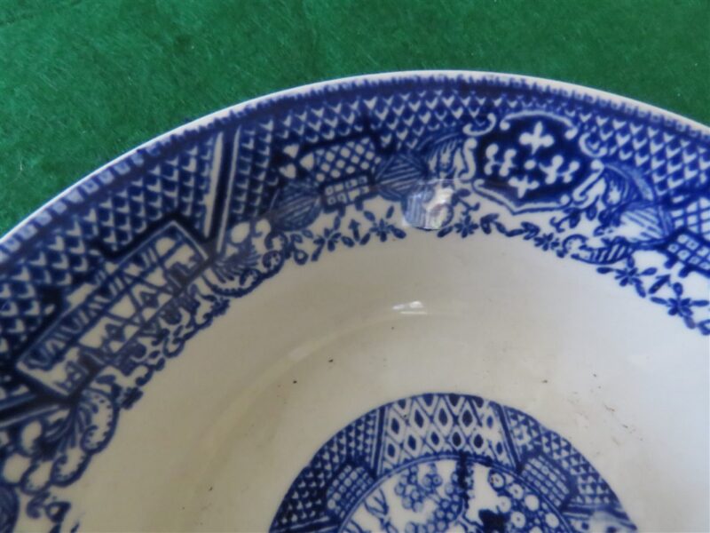 Vintage Blue Willow Cereal Bowl Classic Blue White Transferware Dinnerware 3