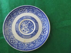 Vintage Blue Willow Cup & Saucer Classic Blue White Transferware Dinnerware 3