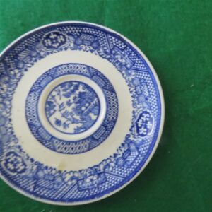 Vintage Blue Willow Cup & Saucer Classic Blue White Transferware Dinnerware 3