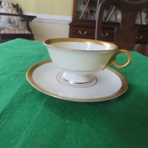 Theodore Haviland New York Corinth Tea Cup + Saucer, Corinth pattern. 1