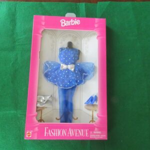 MATTEL BARBIE FASHION AVENUE OUTFIT CLOTHING BLUE SILVER 1
