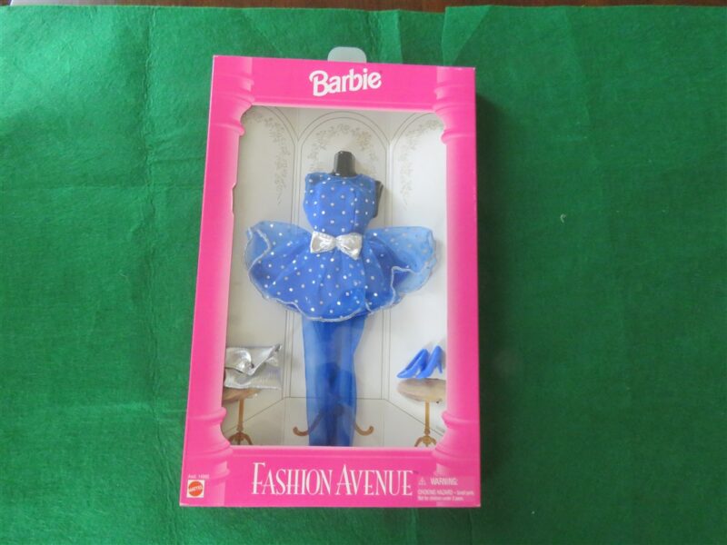 MATTEL BARBIE FASHION AVENUE OUTFIT CLOTHING BLUE SILVER 1