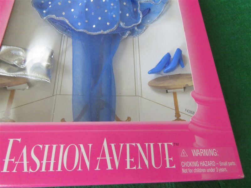 MATTEL BARBIE FASHION AVENUE OUTFIT CLOTHING BLUE SILVER 2