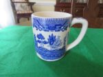  BLUE WILLOW JAPAN COFFEE MUGS KISSING BIRDS 1