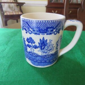  BLUE WILLOW JAPAN COFFEE MUGS KISSING BIRDS 1