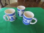  BLUE WILLOW JAPAN COFFEE MUGS KISSING BIRDS 6