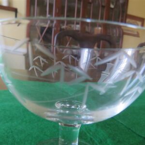 Noritake Low Sherbert Glass Bamboo Pattern 2