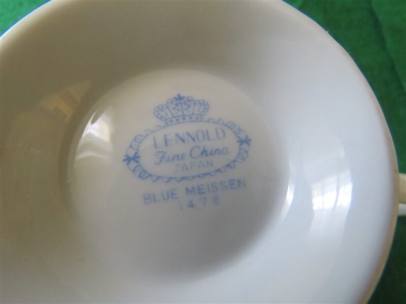 Creamer & Sugar Bowl Lennold Fine China Blue Meissen 1478 f