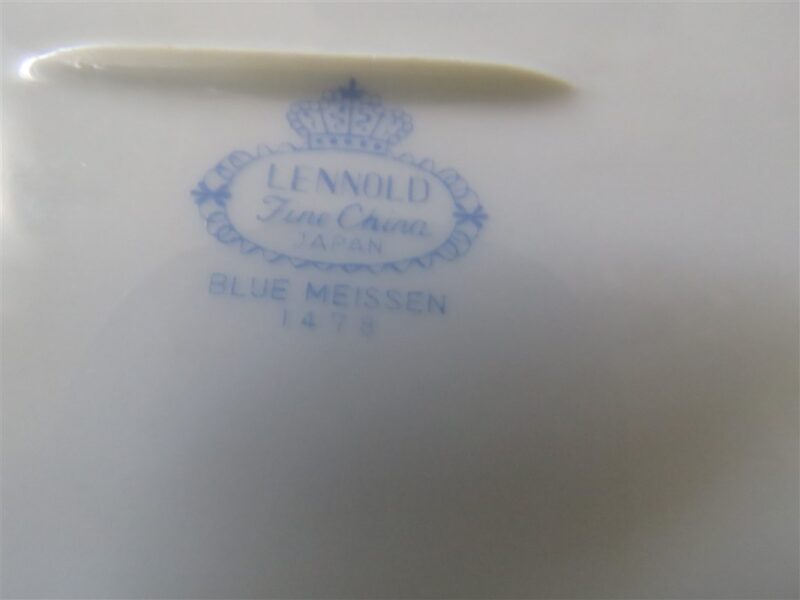 Gravy Bowl with Under Plate Lennold Fine China Blue Meissen 3