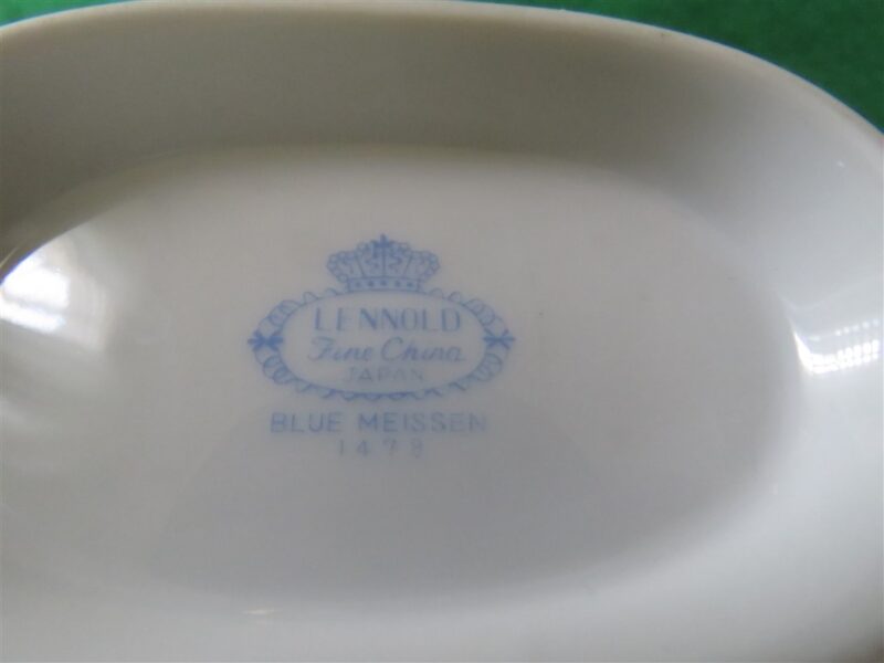 Gravy Bowl with Under Plate Lennold Fine China Blue Meissen 7