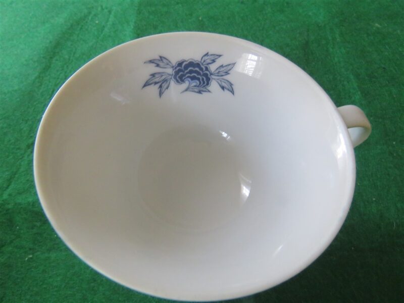 Footed Tea Cup & Saucer Lennold Fine China Blue Meissen 1478 c