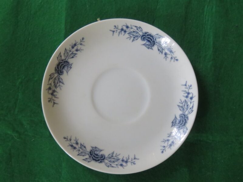 Footed Tea Cup & Saucer Lennold Fine China Blue Meissen 1478 j