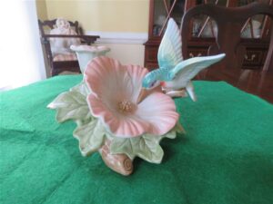 Fitz & Floyd Hummingbird and Hibiscus Candle Holder 1