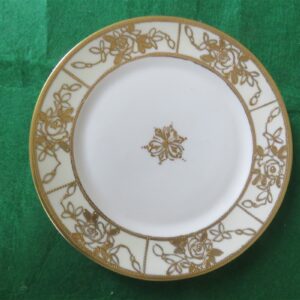 Nippon Gold Salad Plate Marked M Raised gold trim. Hand painted. 1
