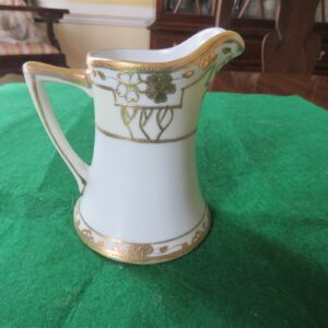 Nippon Gold Creamer Marked M Raised gold trim. Hand painted. 2
