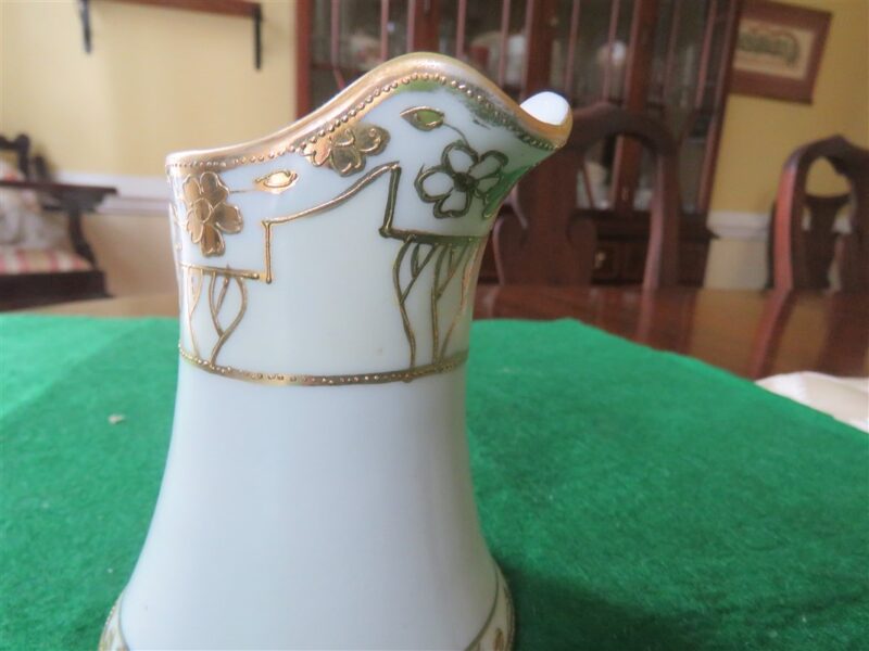 Nippon Gold Creamer Marked M Raised gold trim. Hand painted. 3