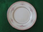 Wedgwood Rosalie Plate Bread & Butter Pink and Grey Bands Floral Border  1