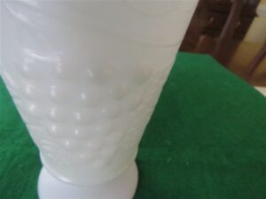 Footed Water Glass Grape Pattern Milk Glass Anchor Hocking 2