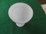 Footed Water Glass Grape Pattern Milk Glass Anchor Hocking 3