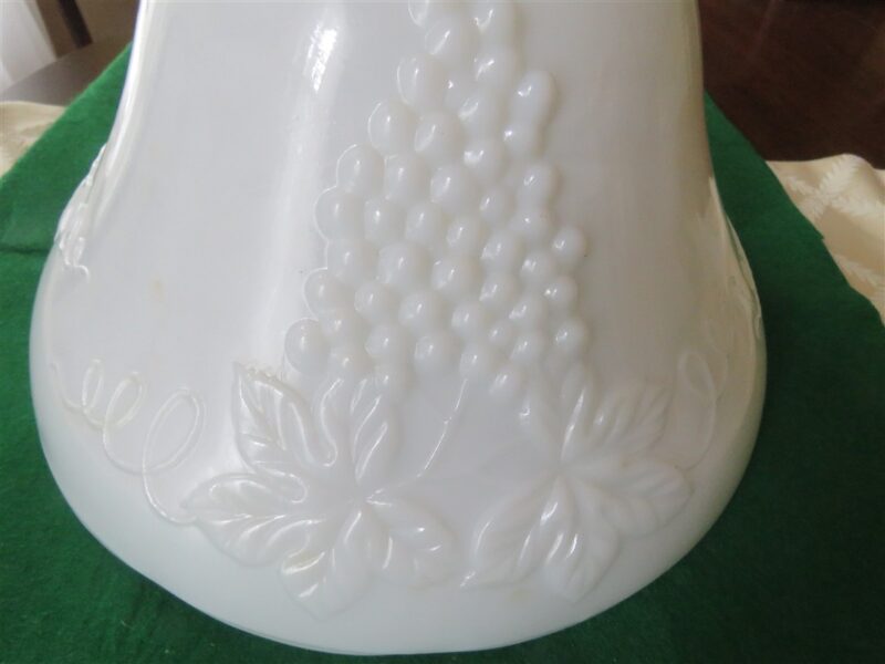 Milk Glass Punch Bowl Harvest Grape Pattern Anchor Hocking 6
