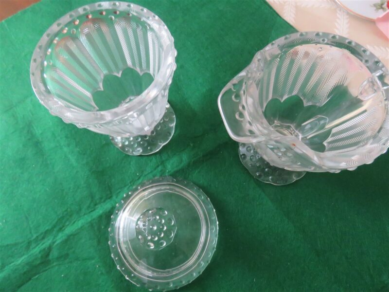 Gorham 1831 Lead Crystal Creamer And Sugar Bowl Emily’s Attic Collection 4