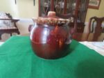 Hull USA Brown Bean Pot Cookie Jar 1