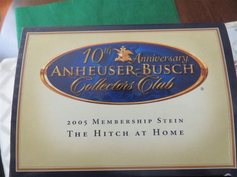 Budweiser Anheuser-Busch Clydesdales Hitch at Home 20005 Lidded Stein 5