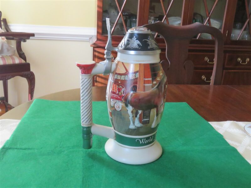 Budweiser Anheuser-Busch Clydesdales Hitch at Home 20005 Lidded Stein 6