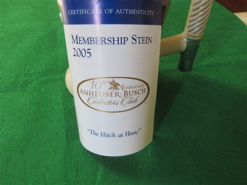 Budweiser Anheuser-Busch Clydesdales Hitch at Home 20005 Lidded Stein 9