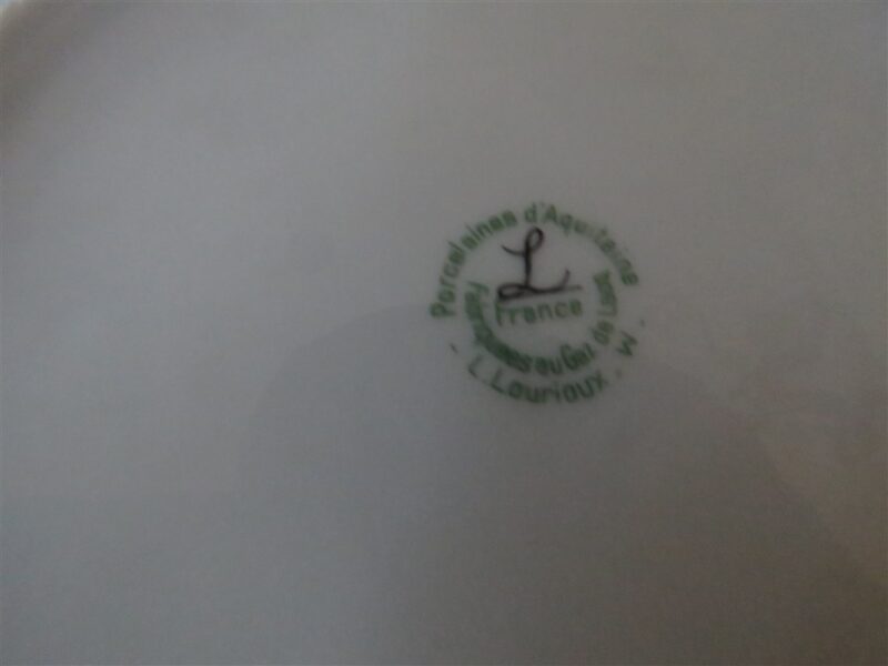 Louis Lourioux Porcelain Luncheon Plate Rose 4