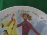 Collector Plate Henri d'Arceau Limoges Porcelaine Lesfemmes du Siecle Francoise in Trousers 1960 a2