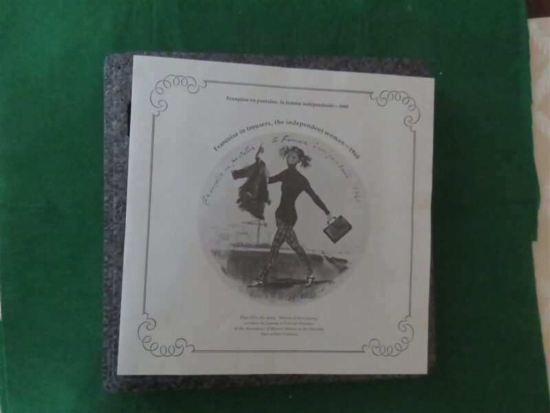 Collector Plate Henri d'Arceau Limoges Porcelaine Lesfemmes du Siecle Francoise in Trousers 1960 a7
