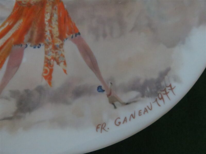 Collector Plate Henri d'Arceau Limoges Porcelaine Lesfemmes du Siecle 2