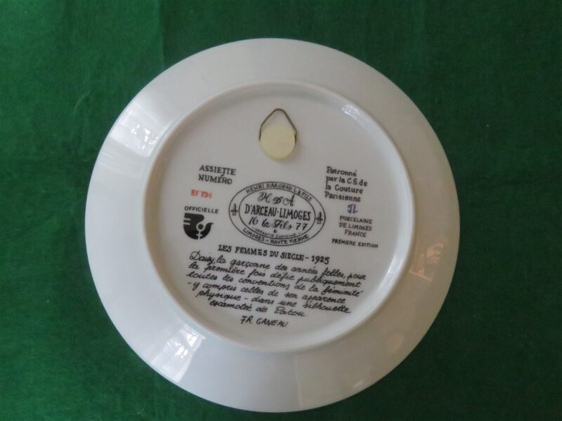 Collector Plate Henri d'Arceau Limoges Porcelaine Lesfemmes du Siecle 4